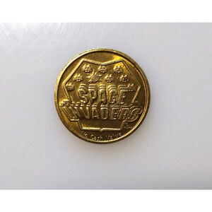 Space Invaders Video Arcade Game Token 1982 Worlds Fair Expo Original Retro